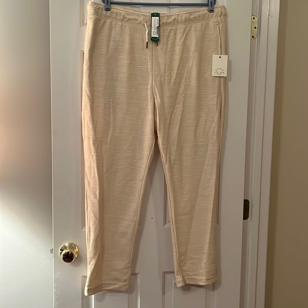 NWT Men’s XXL Even Tide Blanchard Solano French Terry Sweatpants. Off-white